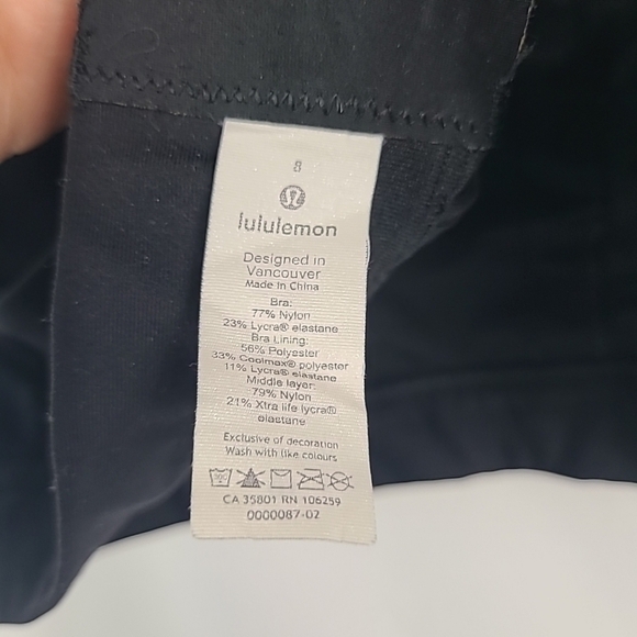 Lululemon Women's Stash It All Bra Luxtreme Black Sz 8 EUC - Picture 8 of 9